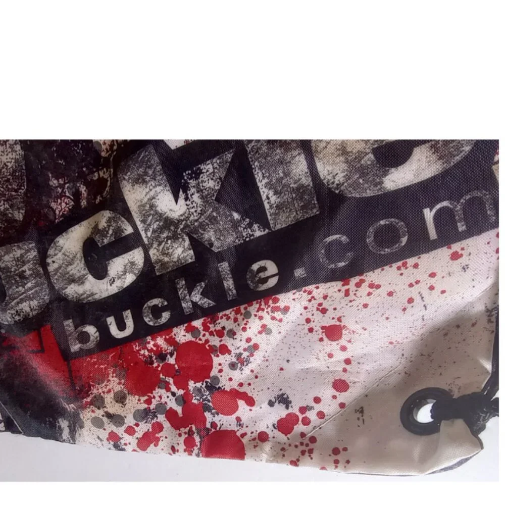 BKE Buckle Graffiti Design Drawstring Bag - Picture 6 of 10